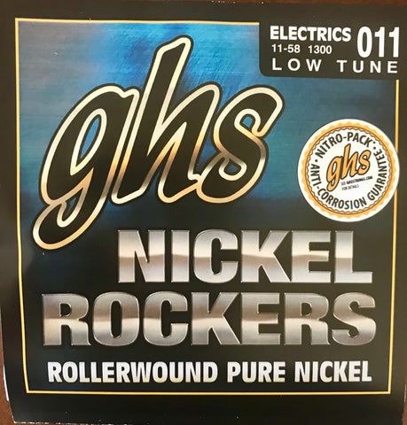 GHS NICKEL ROCKERS-LOW TUNE-ROLLERWOUND PURE NICKEL