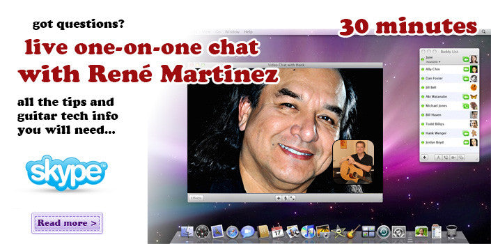 Live one-on-one videochat with René Martinez / 30 minutes